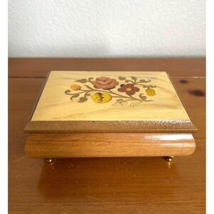 Intarsitalia Vintage Wood Inlay Jewelry keepsake Made In Italy